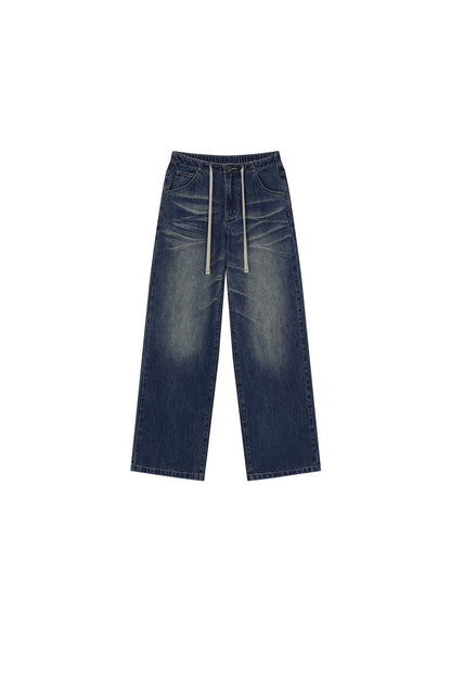 Pantaloni in denim sfumato retrò