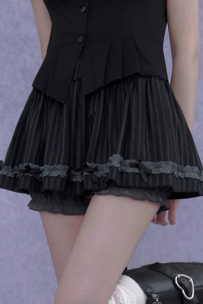 Dark Lolita Slimming Pumpkin Skirt Set