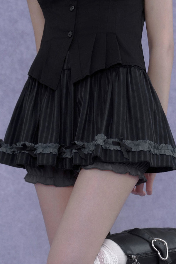 Dark Lolita Slimming Pumpkin Skirt Set