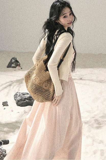 French Sun Protection Knit Cardigan Set