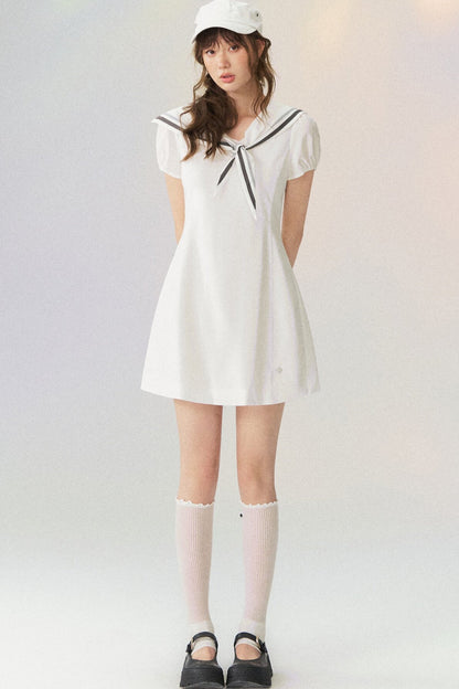 Nautical Diary Short Sleeve Dress