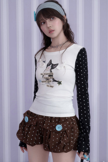 3D Paw Print Corduroy Shorts