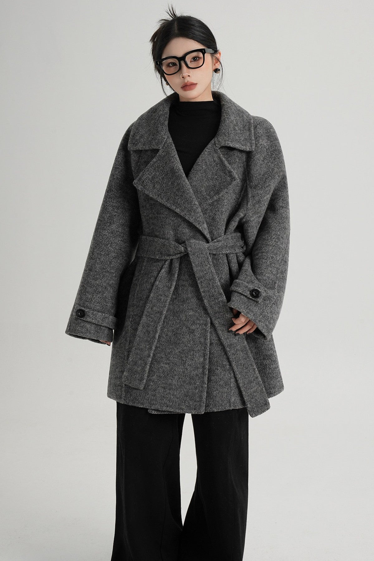 Mid-Length Double-Sided Wool Coat