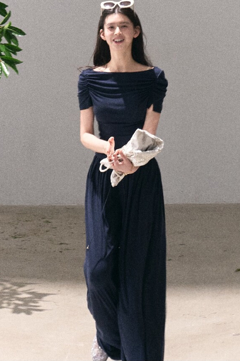 Lyocell Off-Shoulder Two-Piece Set-Up