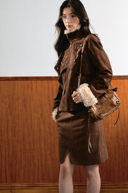 Suede Short Jacket