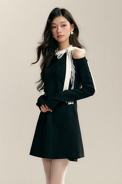 Black Lace Off-Shoulder Dress