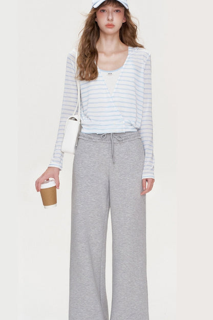Cross V-Neck Layered Top