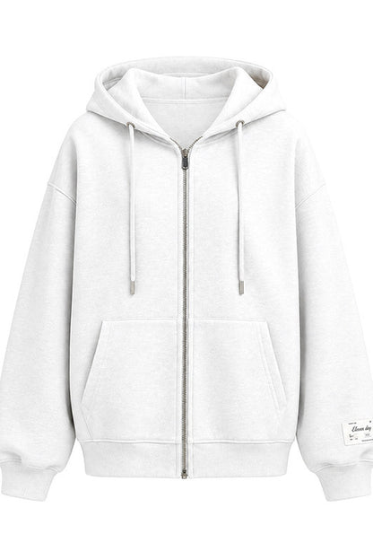 Loose Zip-Up Hoodie