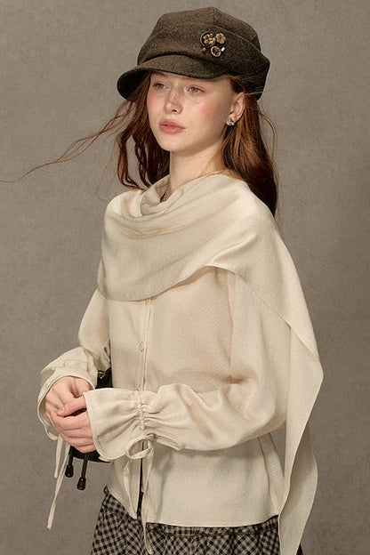 Beautiful and Relaxed Lyocell Cape Shirt