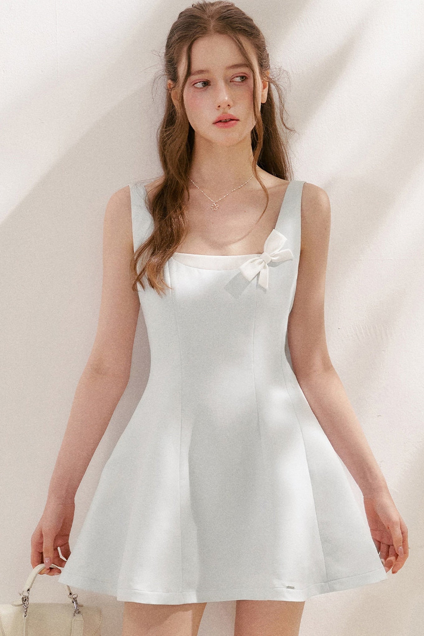 A-Linien-Minikleid mit Schleife