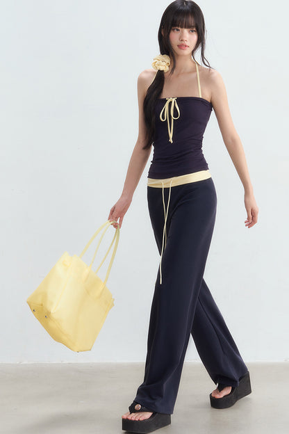 Color-Block Halter Top Set-Up