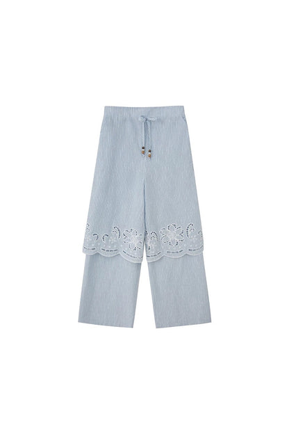 Embroidered Cutout Camisole Set