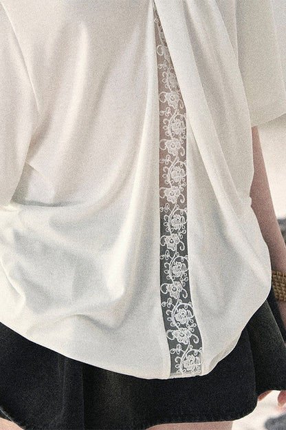Undisturbed Fog Lace Top
