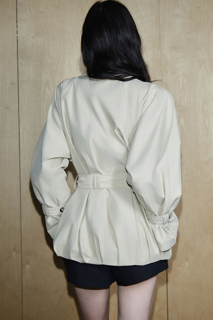 Collar Tie Bubble Jacket