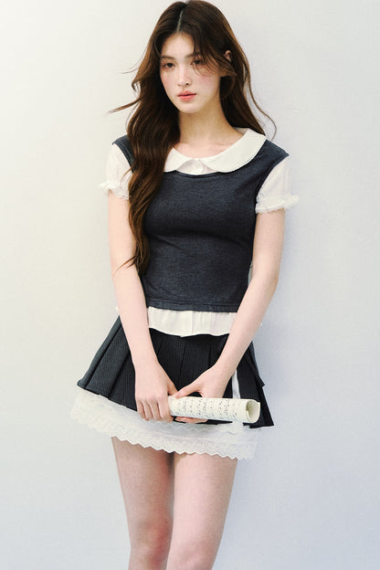 Tencel Wool Two-Piece Blouse