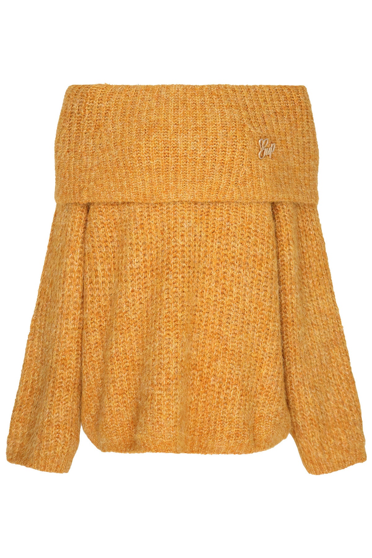 One-Shoulder Wool Knit Top and Pants Set-Up