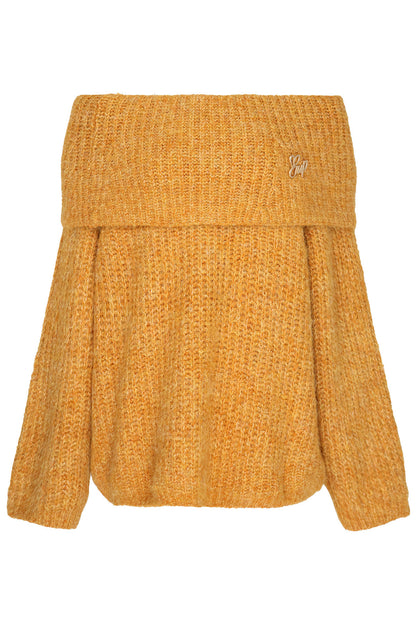 One-Shoulder Wool Knit Top and Pants Set-Up