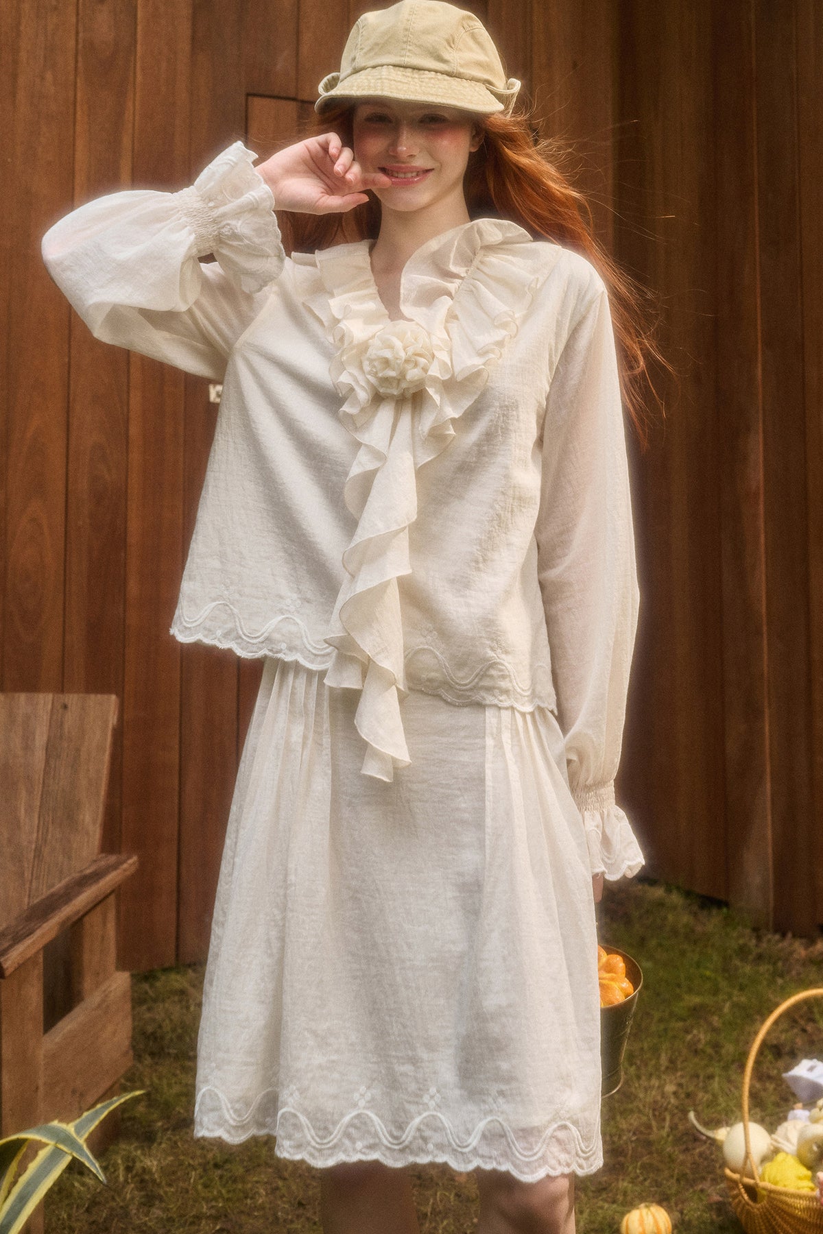 Tencel Cotton Lace Trim Set