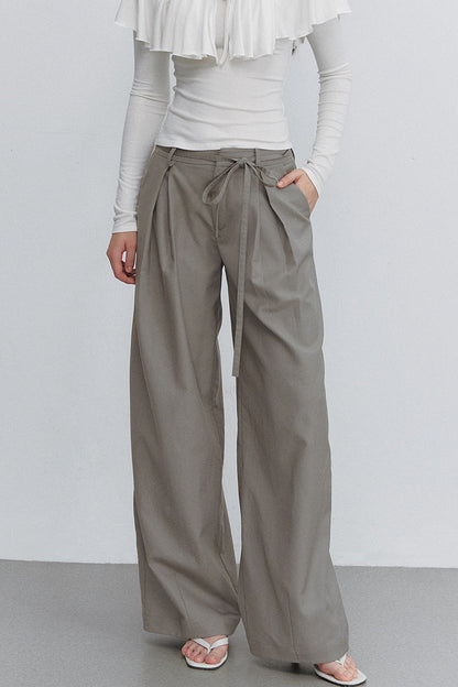 Bow Tie Draped Trousers