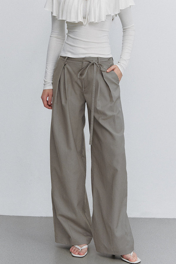 Bow Tie Draped Trousers