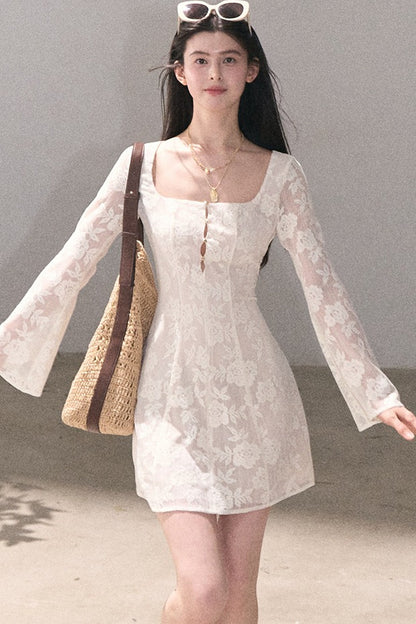 French Lace Hollow-Out Dress
