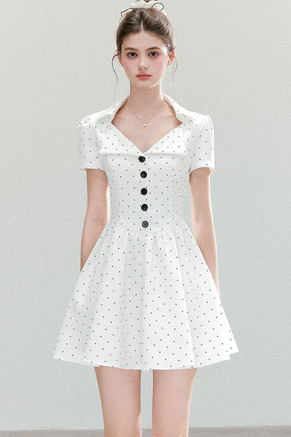 French-Style Polka Dot Dress