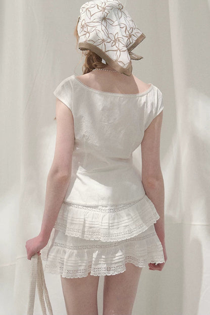 Camellia Moonlight Lace Blouse