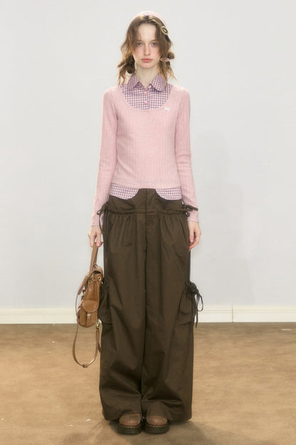 High-Waisted Wide-Leg Cargo Pants