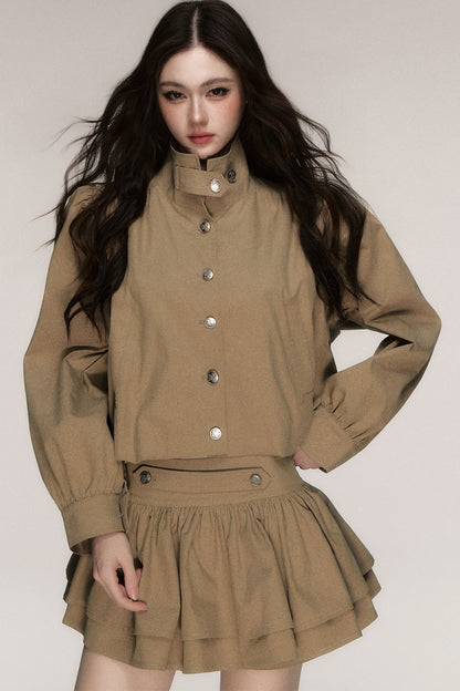 French Napoleon Style Short Jacket and Skirt Set-Up