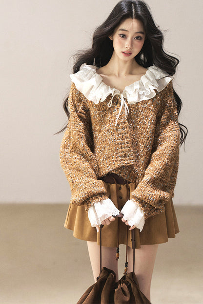 Multicolor Chunky Knit Cardigan