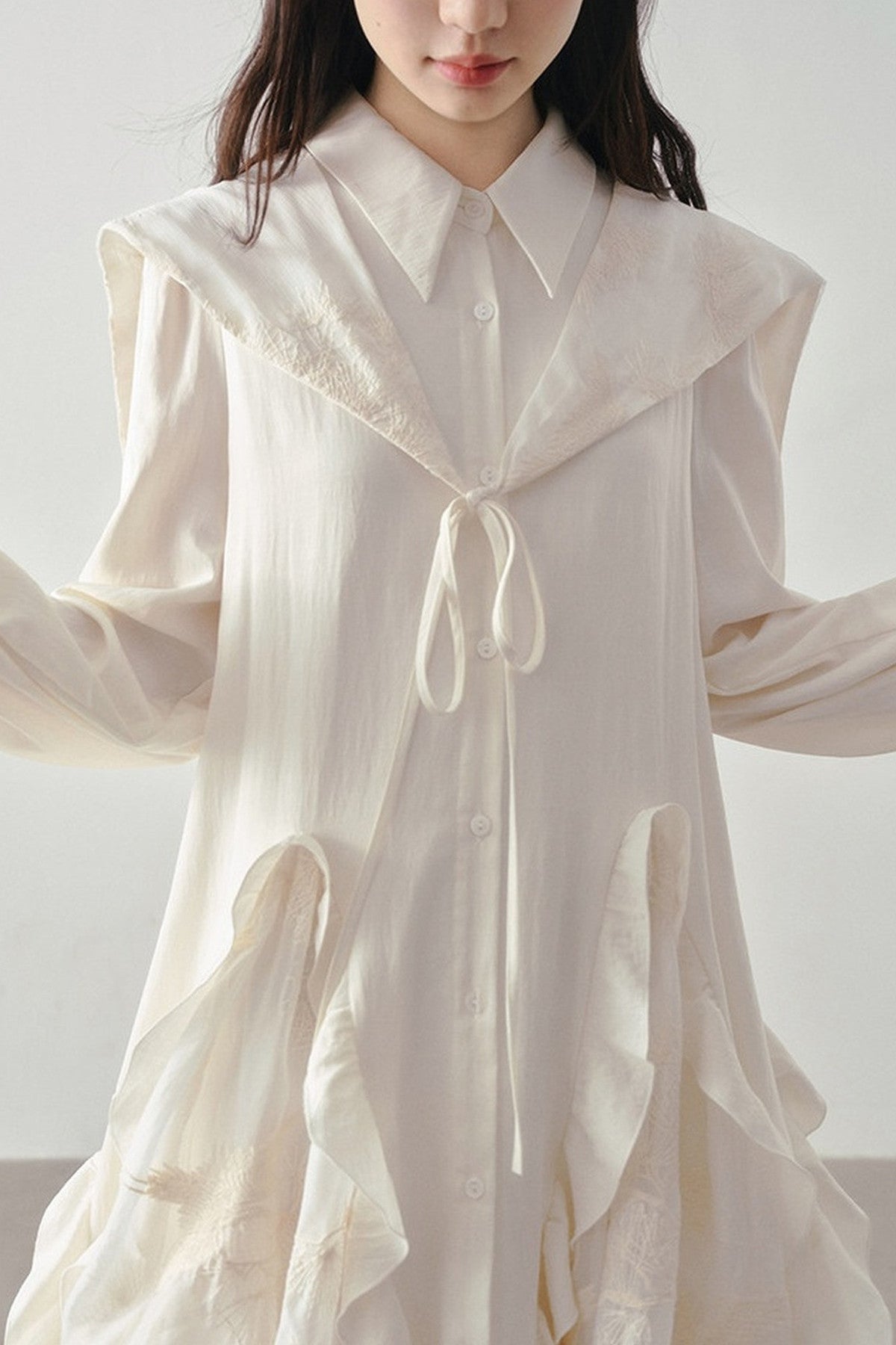 Embroidery Shawl Dress