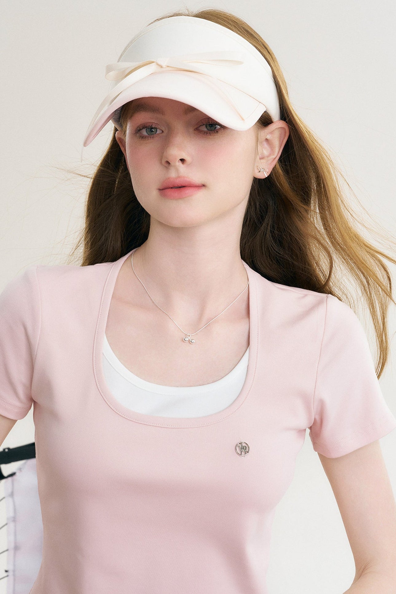 Bow-Knot Contrasting Visor Hat