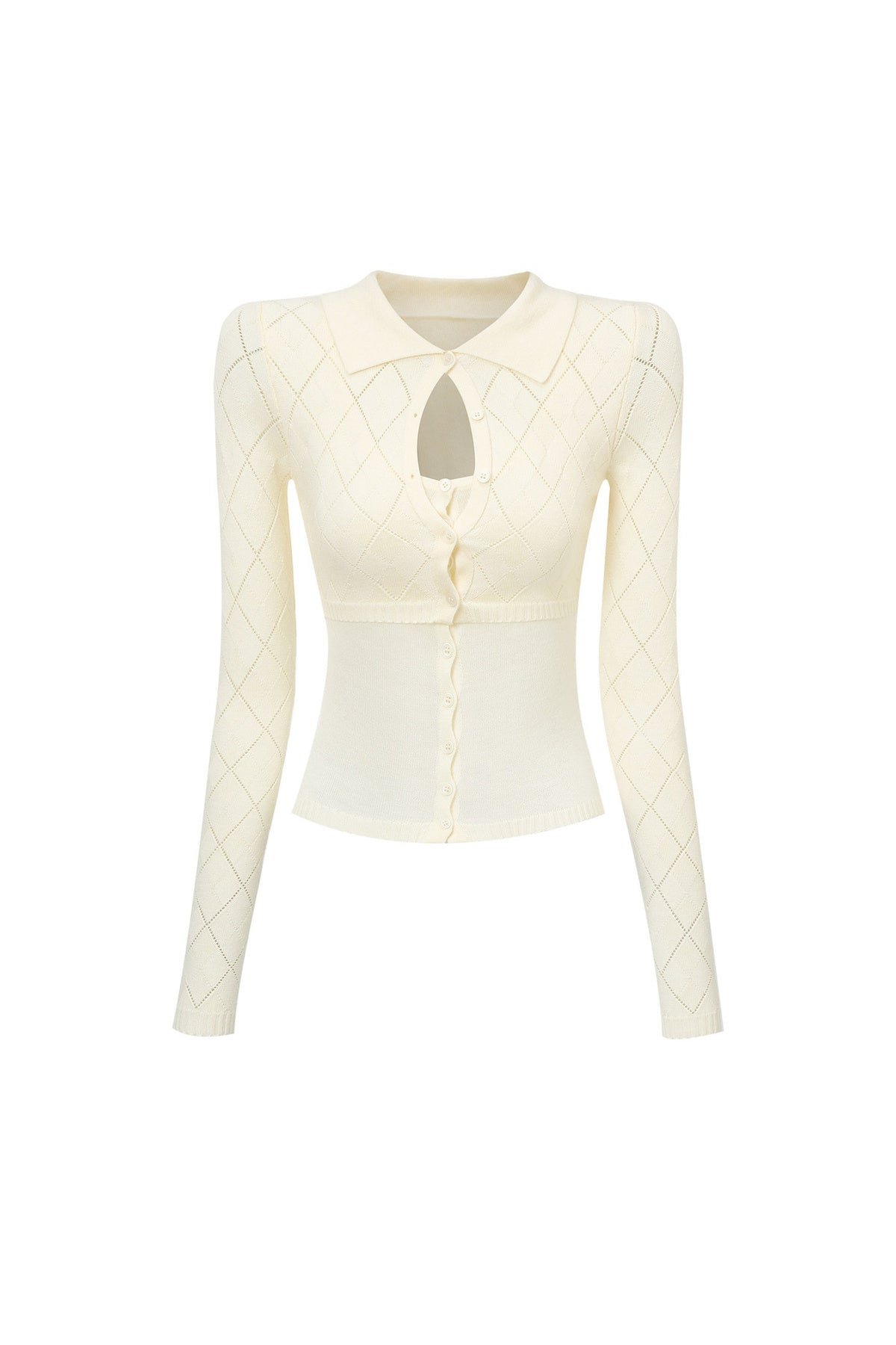 Retro Waist-Slimming Knit Cardigan