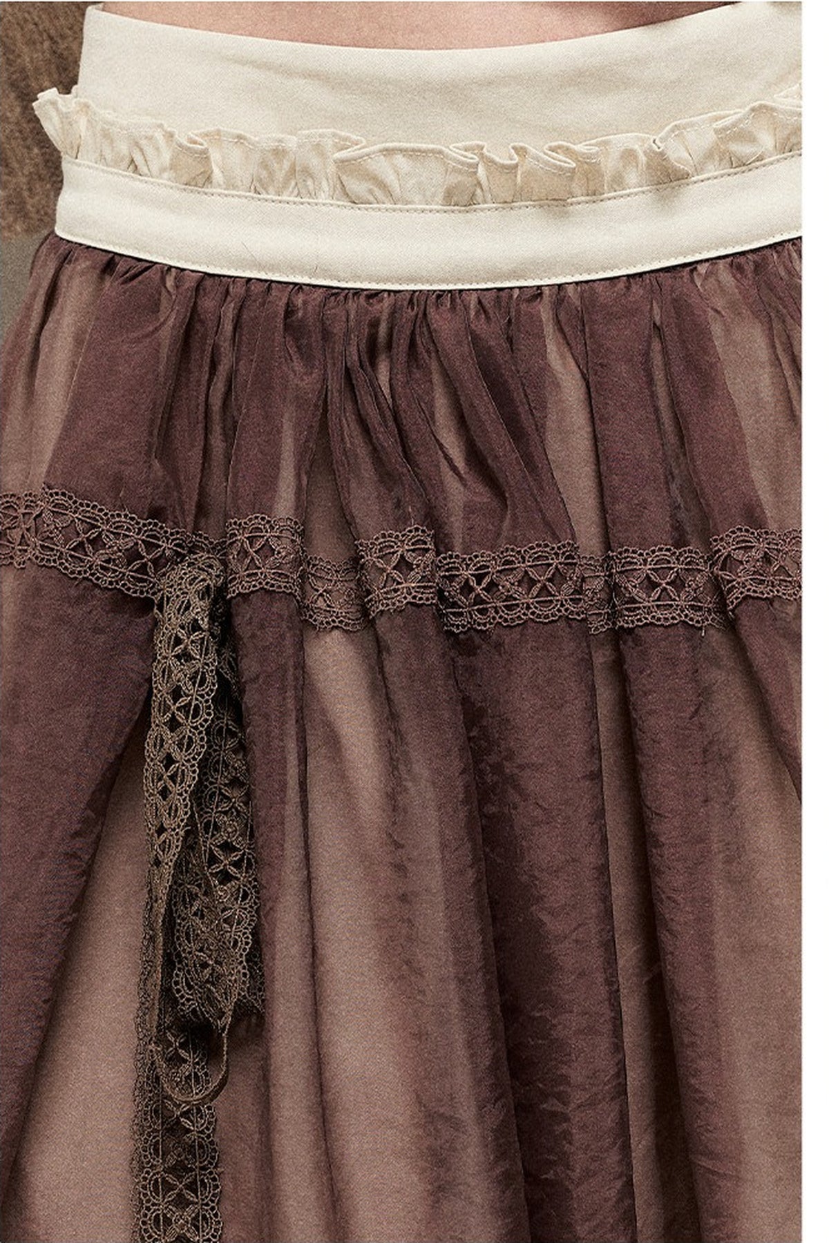 Ballet Brown Gauze Long Skirt