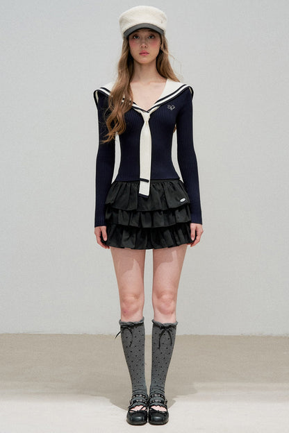 Sailor Collar Knit Sweater