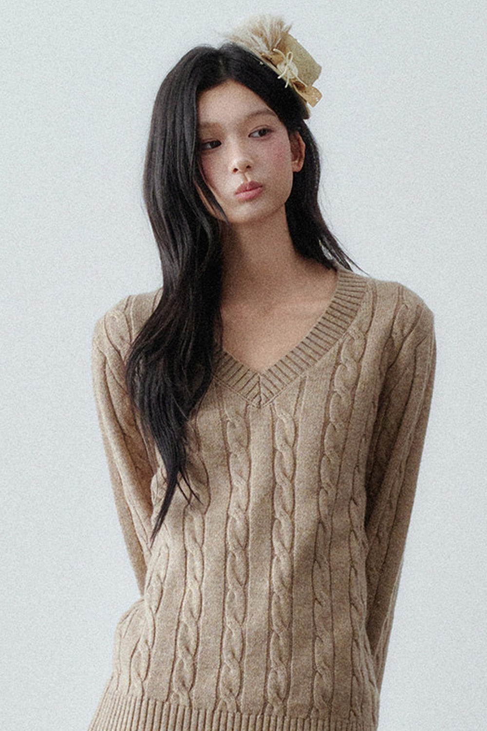Wool Cable Knit Sweater