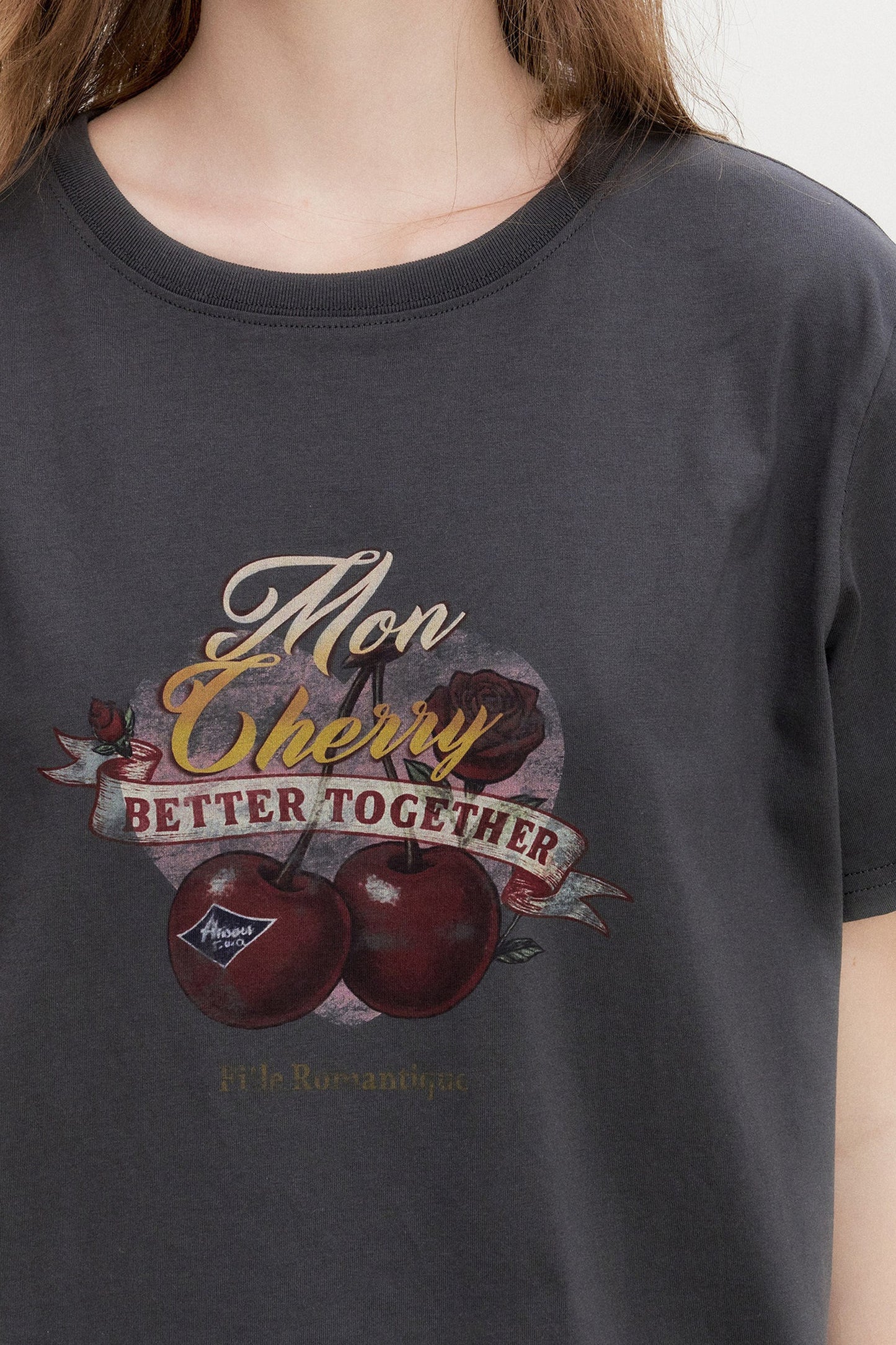 Retro Cherry Distressed Top