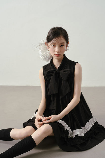 Hepburn schwarzes Spitzenkleid