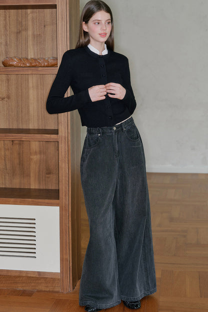 Pantaloni in denim a vita bassa