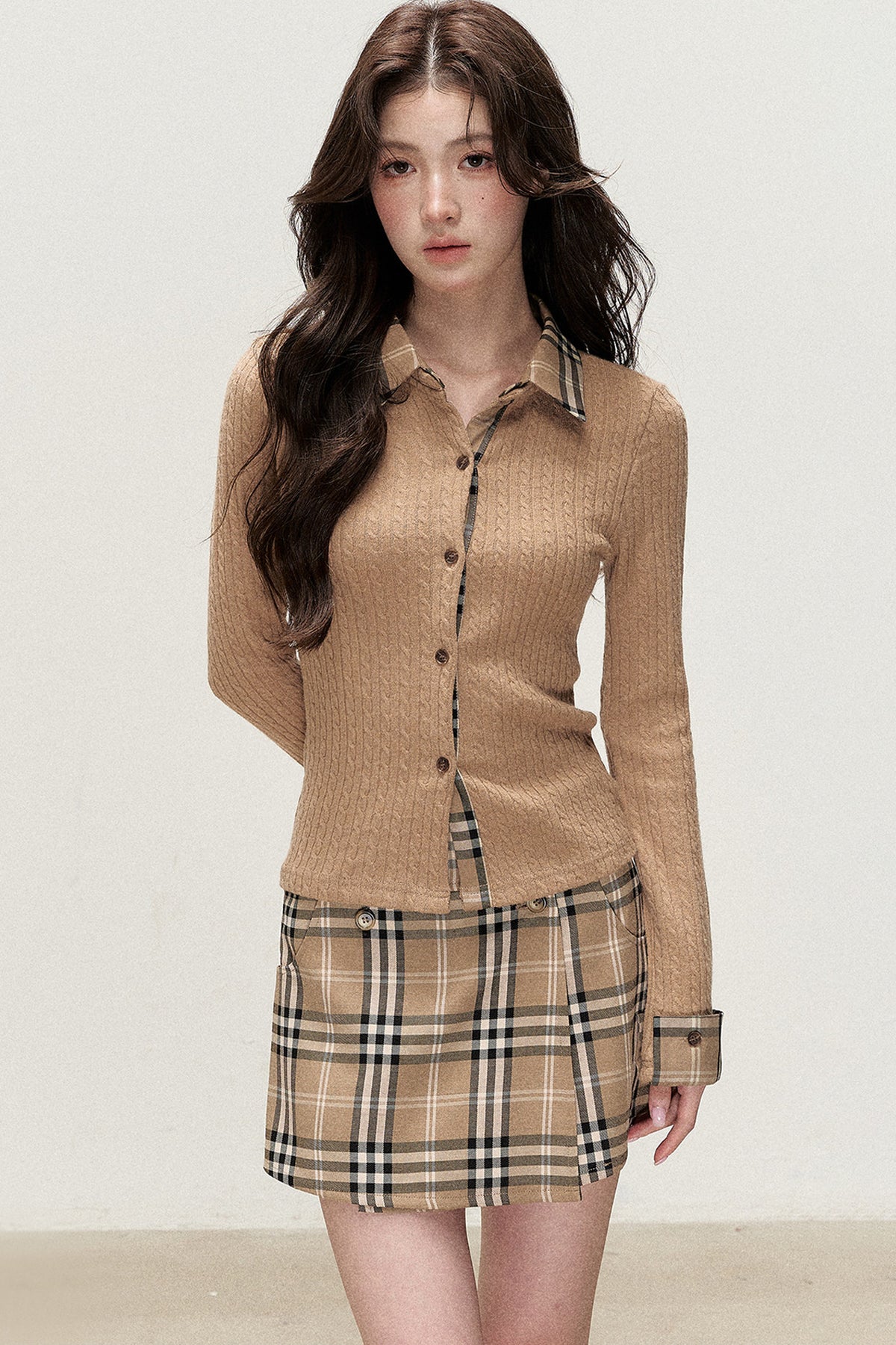 Knitted Cardigan and Skirt Set-Up