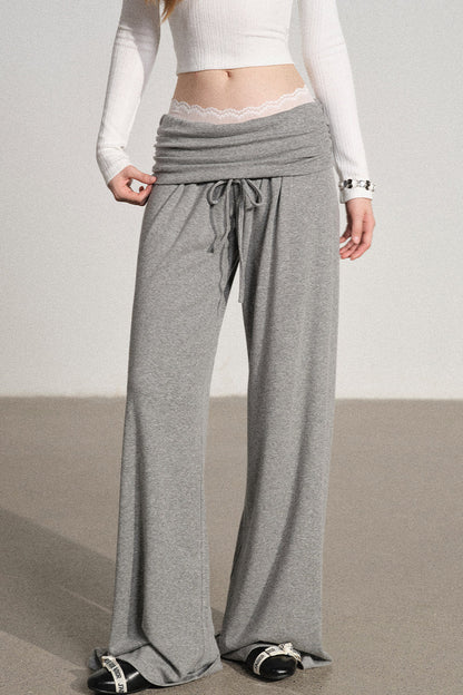 Backless Top and Wide-Leg Pants Set-Up