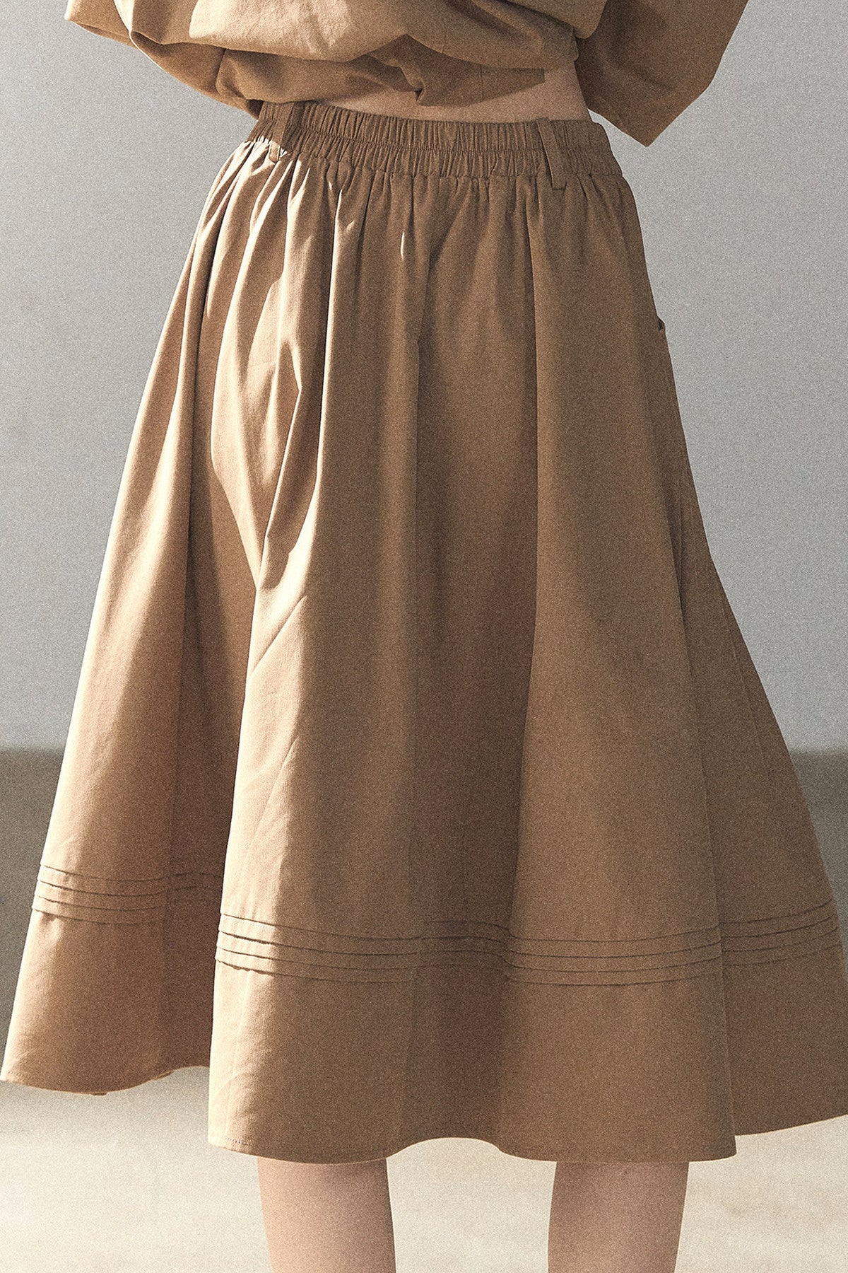 Chestnut Brown Jacket and Skirt Set-Up