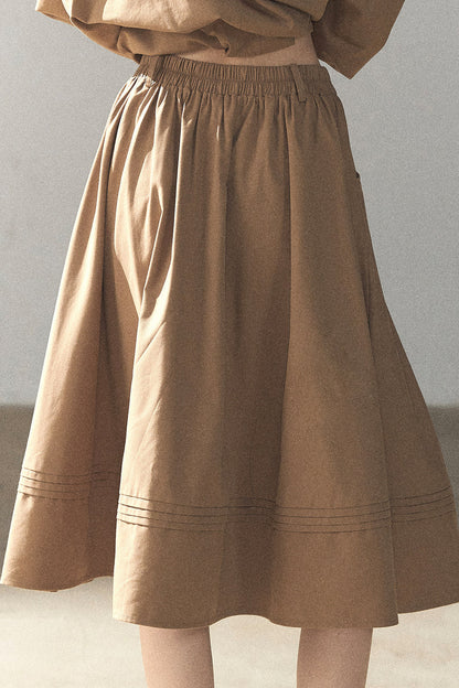 Chestnut Brown Jacket and Skirt Set-Up