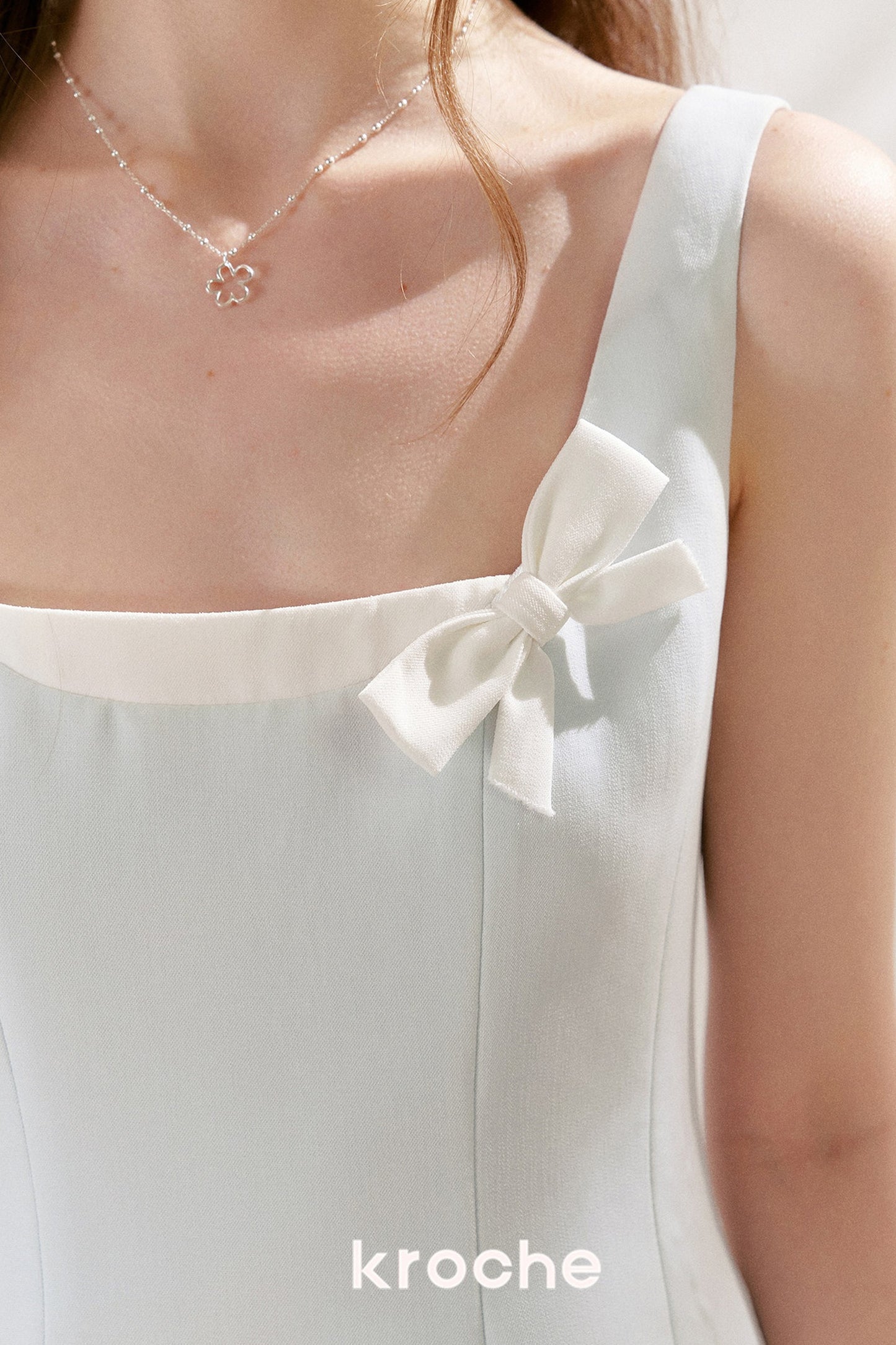 A-Linien-Minikleid mit Schleife
