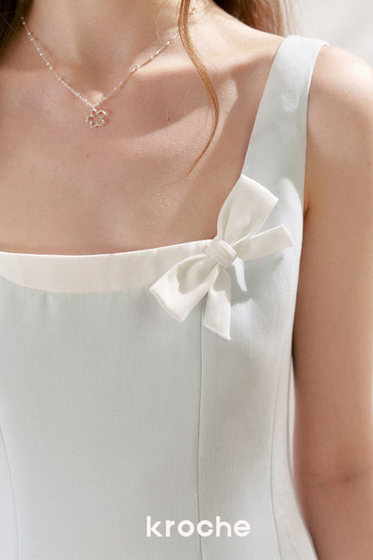 A-Linien-Minikleid mit Schleife