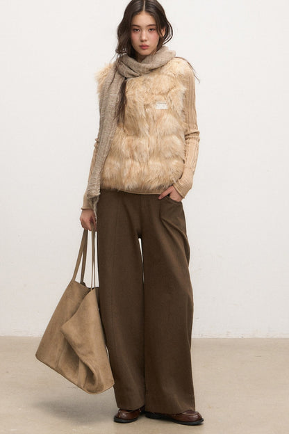 Conjunto de pantalones de pierna ancha Coffee