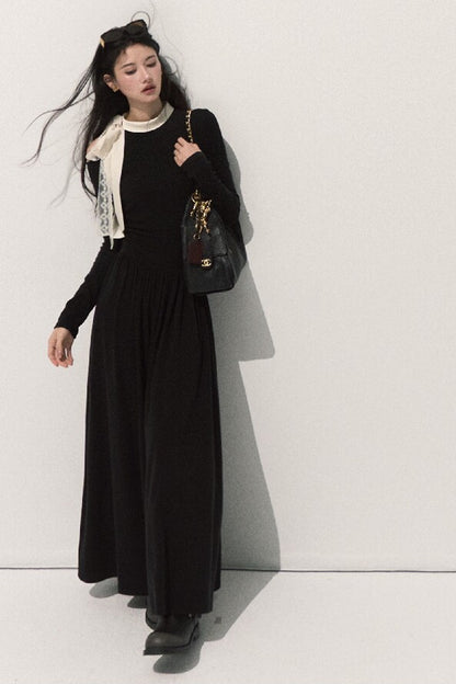 Robe en maille à manches longues
