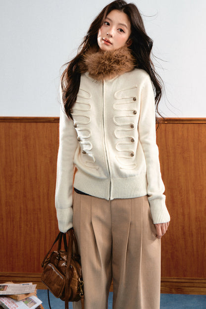 Retro Napoleon Zipper Sweater