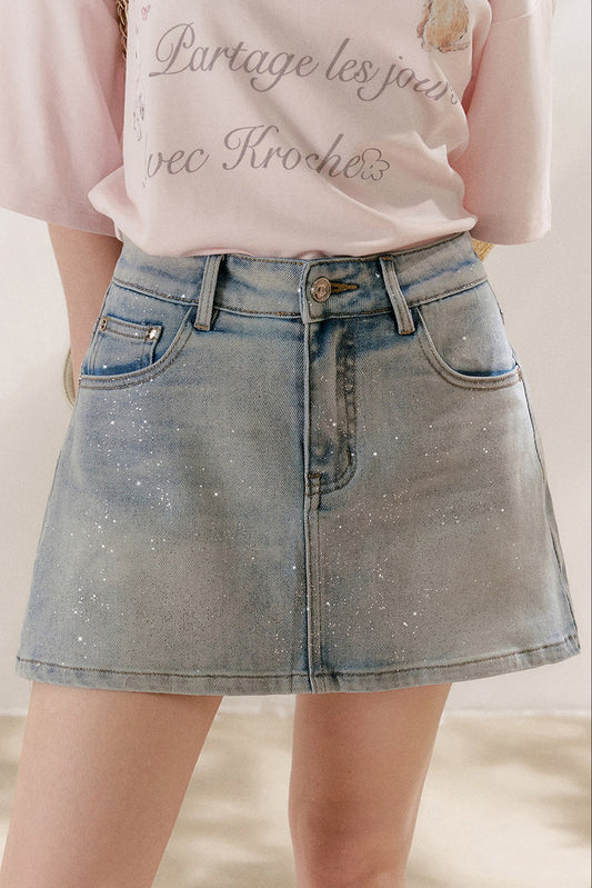 Gonna in denim glitter Galaxy