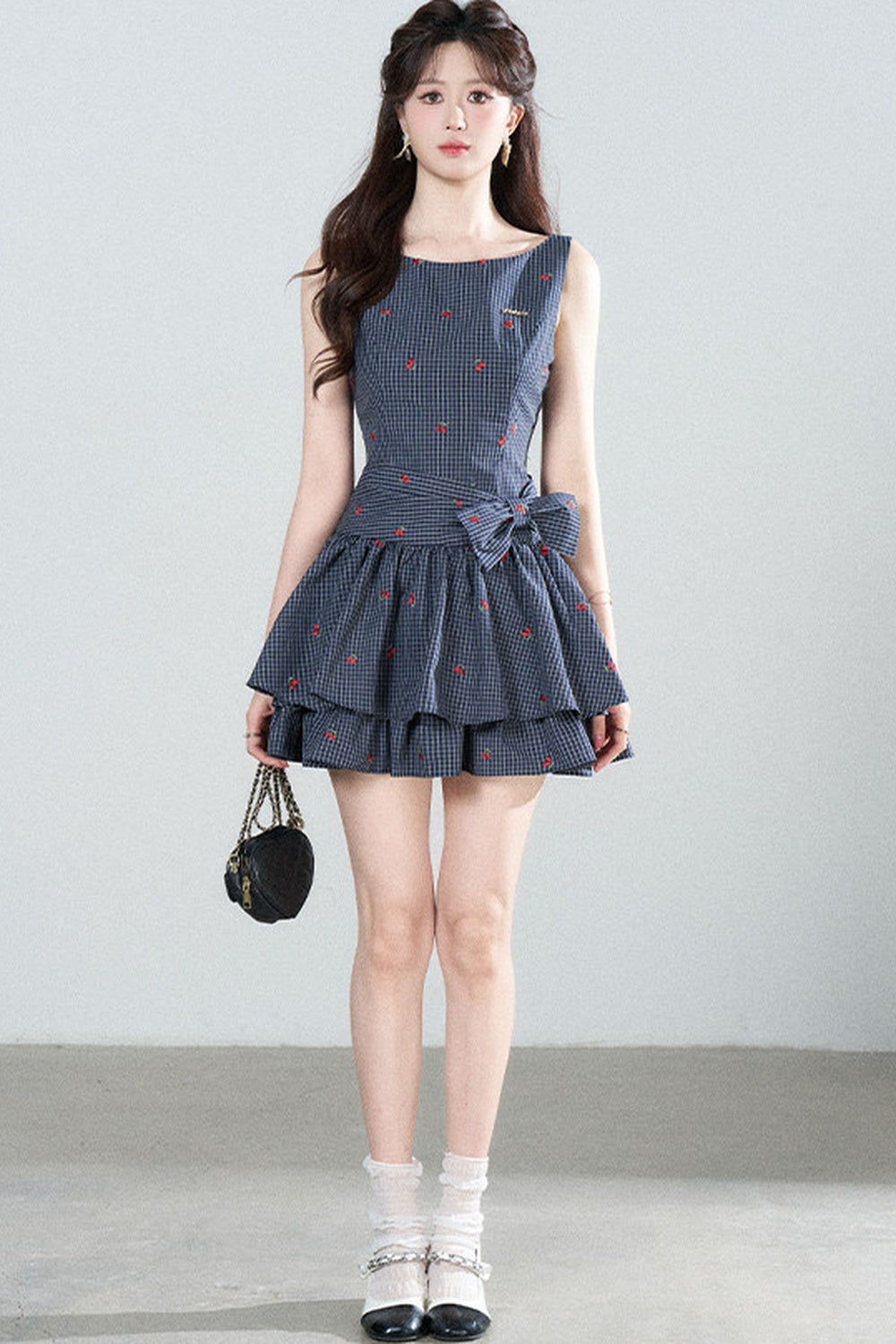 Elegant Plaid Vest Dress
